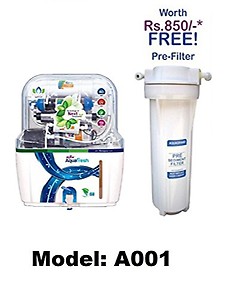 AQUAFRESH A001 (Water Purifier Ro+Uv+Uf+Tds Adjuster Water Purifiers With Pre Filter Set Aqua fresh) price in India.