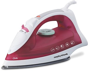 Morphy Richards Plastic Glide 1250W Steam Iron with Steam Burst, Vertical and Horizontal Ironing, Non-Stick Coated Soleplate, White and Red, 1250 Watts price in India.