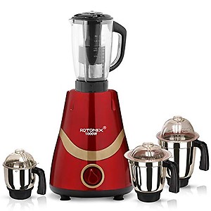 Rotomix Necklace 1000 Watts Mixer & Grinder with 3SS Jars & Juicer Jar(1 Juicer Jar, 1 Wet Jar, 1 Dry Jar and 1 Chutney Jar) - Red Gold.Since 1984 Manufacturing, Marketing & Servicing. price in India.
