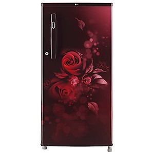 LG 190 Litres 2 Star Direct Cool Single Door Refrigerator with Stabilizer Free Operation (GL-B199OSEC.ASEZEB, Scarlet Euphoria) price in .