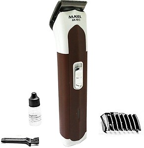 Maxel AK-6013 Trimmer 30 min Runtime 4 Length Settings  (Brown) price in India.
