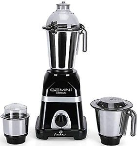 Gemini Triaa 1000W Mixer Grinder with 3 Stainless Steel Jars (1 Wet Jar, 1 Dry Jar and 1 Chutney Jar), Red.Make In India price in India.