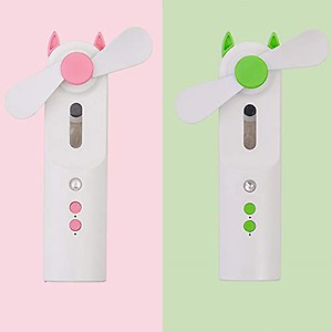 NORTHERN Portable Small Humidifier Rechargeable Mini Spray Fan with Mist - Green/Pink price in India.