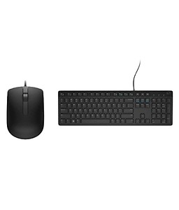 Dell KB216 Multimedia USB Wired Keyboard + Dell MS116 USB Wired Optical Mouse Combo (Black) price in India.