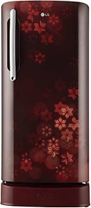LG 201 L Direct Cool Single Door 5 Star Refrigerator with Base Drawer  (Scarlet Quartz, GL-D211HSQZ) price in .