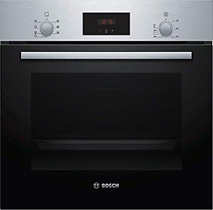 Bosch Serie | 2 60 cm 66 L Stainless Steel Built In Oven HBF010BR0Z (Steel/Black) price in India.