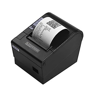 Qingyuan 80mm Thermal Receipt Printer with Auto Cutter USB Ethernet Interface Ti et Bill Printing Compatible with ESC/POS Print Commands for ermarket Store Home Busin price in India.