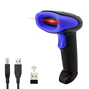 LENVII 1D Barcode Scanner Wireless | USB Barcode Reader | 2 in 1 Wireless 2.4Ghz & USB Wired Bar Code Scanner | Scan 1D Type Code | use for Supermarket,Clothing - Compatible Win/MAC/Android price in India.