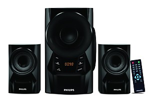 Philips Audio IN-MMS6080B/94 2.1 Channel 60W Multimedia Bluetooth Speakers with 2x17W Satellite Speakers, LED Display, Remote Control & Multi-Connectivity Option (Black) price in India.