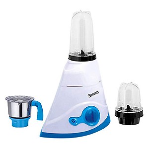 Sunmeet White Color 1000Watts Mixer Grinder with 2 Bullet Jar and 1 Chuntey Jar 2019 LF-TA price in India.