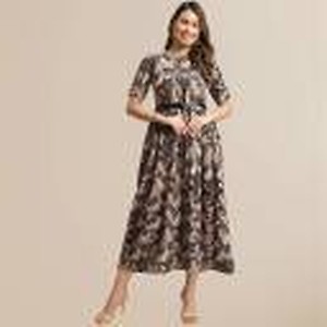 Women A-line Black Dress