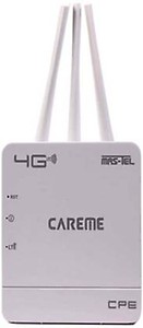 CareME 3X Antenna 300Mbps Wireless 4G Ultra Speed Ram 512 mb 300 Mbps 4G Router  (White, Dual Band) price in India.