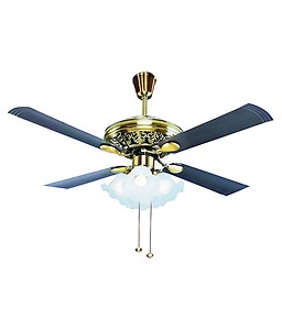 Crompton Nebula Ceiling Fan with Decorative Lights - 1200 mm (Antique Brass) price in India.