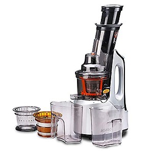 AGARO Imperial Slow Juicer, Professional Cold Press Whole Slow Juicer, 240 Watts Power Motor, 3 Strainers, All-in-1 Fruit & Vegetable Juicer, Grey/Black price in India.