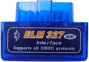 (Blue) ELM 327 Mini OBD2 OBD-II Bluetooth Car Auto Diagnostic Interface Scanner Tool price in India.