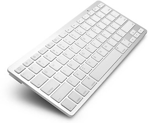 TECHGEAR Ultraslim Wireless Bluetooth Laptop Keyboard  (White) price in India.