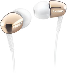 Philips Rich Bass SHE3900GD/00 In Ear Headphones - Golden Without Mic price in India.