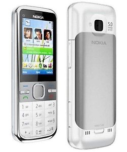 NOKIA C5-00 White 5MP SYMBIAN Smartphone price in India.