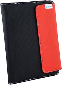 Saco Pouch for Tablet Digiflip Pro ET701 ? Bag Sleeve Sleeve Cover (Orange)  (Black, Orange) price in India.