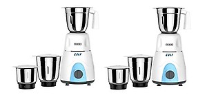 Usha Colt Mixer Grinder (MG-3053) 500-Watt 3 Jars with Copper Motor (White/Blue) pack of 2 price in India.