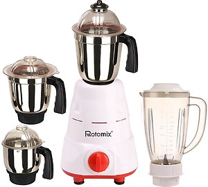 Rotomix ABS Body MGJ-WFJ16-114 1000 W Mixer Grinder (3 Jars, Multicolor) price in India.