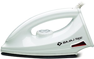 Bajaj DX-6 1000W Dry Iron with Advance Soleplate and Anti-bacterial German Coating Technology, White price in India.
