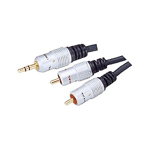 MX EP Stereo Plug 3.5 mm to MX 2 RCA Plug Cord (TIP Gold Plated) price in India.
