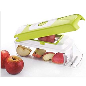 VeleSolv Plastic Multi-Functional Vegetables and Fruits Cutter Chopper Chips Master with 2 Stainless Steel Blades (Green) price in India.