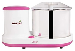 Maxel Sleek Table Top Wet Grinder, 2 Litre, 15Kg, 1 Piece (Pink & White) with Coconut Scrapper and Atta Kneader price in India.
