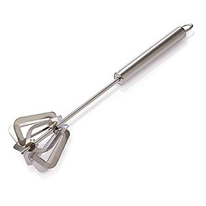 Kitchen Island Senso Heavy Quality Power-free Semi Automatic Stainless Steel Egg Beater/Lassi or Butter Milk Maker/Mixer/Hand Blender/Rawai (Silver) price in India.