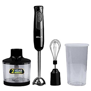 IBELL Hb500J, 3 In 1 Hand Mixer With 500W, Whisker/Beater, Immersion Blender And Vegetable Chopper Electric Cream Maker With Adjustable Speed Control And 600Ml Container (Black), 500 Watt price in India.