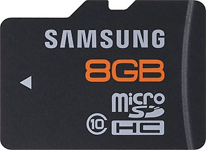 Samsung 8Gb Micro SD Card, Class 6 Micro SDHC, Memory Card price in India.