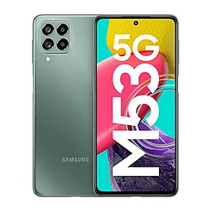Samsung Galaxy M53 5G (Deep Ocean Blue, 8GB, 128GB Storage) | 108MP | sAmoled+ 120Hz | 16GB RAM with RAM Plus | Without Charger price in India.
