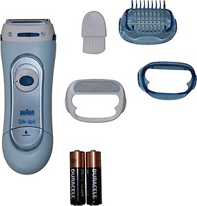 Braun Silk-Epil Lady Shaver 5160 – Wet & Dry, Cordless use with Battery + 2 Attachments price in India.
