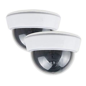 DDBOXEN Fake Dummy Security Camera Simulated CCTV Dome Cameras with Red Led Light price in .
