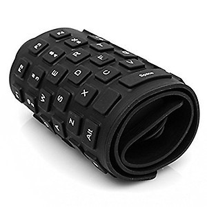 plutofit Portable Flexible Silicone Foldable Waterproof Wired USB Keyboard (Black, Blue, Pink, Purple) price in India.