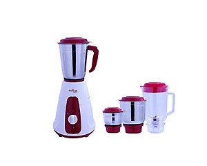 Mixer Grinder, 3 Stainless Steel Multipurpose Jars with 3 Speed Control and Pulse function (Maroon) price in India.