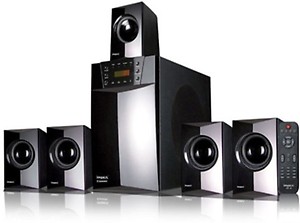 Impex Bravo 100 Watts 5.1 Channel Multimedia Speaker System with USB/SD/MMC Card/Bluetooth/FM Radio & Remote Function (Black) price in India.