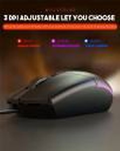 PSYCHE Wired Gaming Mice Mouse USB RGB Backlit Light for PC Laptop Computer Wired Optical Gaming Mouse  (USB 2.0, Black) price in India.