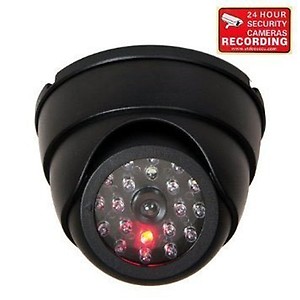 MOSHTU Dummy Fake Dome Imitation Surveillance Security Camera with Blinking red LED Light Indication for Home price in India.