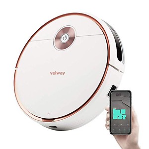Velway Y51 Smart Vacuum Cleaner Wet and Dry with High Suction 2500 MAH Long Lasting Battery WiFi Connected Compatible with Alexa and Google Home Mapping Ultra Power Navigation White. price in India.