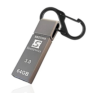Simmtronics ZipX 64 GB Pen Drive USB 3.0 Flash Drive Metal Body for Laptop and Computer price in India.