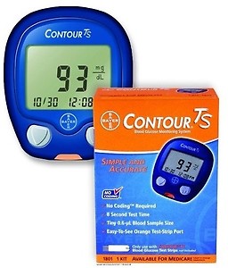 Blood Glucose monitor Contour TS Super Saver Pack (1 Meter, 1 Box of 50 strips and 1 Lancing Device) price in India.