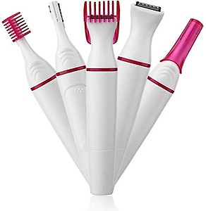 V S Tachno Gauges Sensitive Touch Eyebrows, Underarms Electric Trimmer for Women (White) price in India.