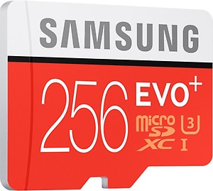 Samsung Evo Plus 256 GB MicroSDXC Class 10 95 MB/s Memory Card (With Adapter) price in India.