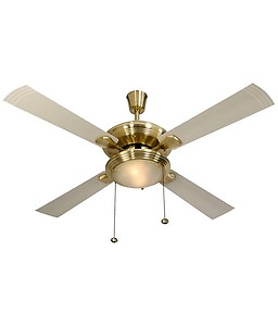 Usha Fontana One 1270mm Ceiling Fan with Decorative Lights (Antique Brass), Black price in India.