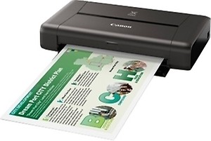 Canon iP110 Single Function WiFi Color Inkjet Printer (Borderless Printing)  (White, Ink Cartridge) price in India.