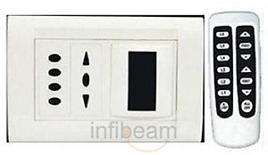 APEX Remote Controlled Switch Board for 6 Lights & 2 Fan with Display & Socket price in India.