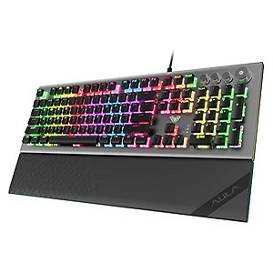 AULA Wired Mechanical Gaming Keyboard (100% 104 Keys, Blue) price in India.