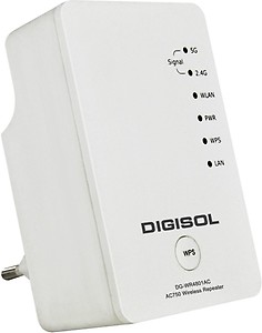 DIGISOL DG-WR4801AC 433 Mbps WiFi Range Extender  (White, Dual Band) price in India.